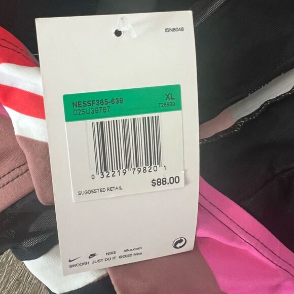 Nike Women's Jungle Floral V-Back One Piece Swimsuit- Size XL - Picture 7 of 12